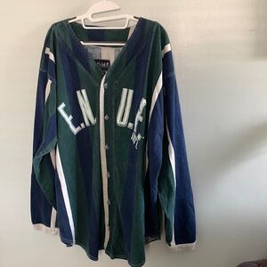 Vintage 90’s e.n.u.f. 100% Cotton Striped Long Sleeve Shirt Size XL